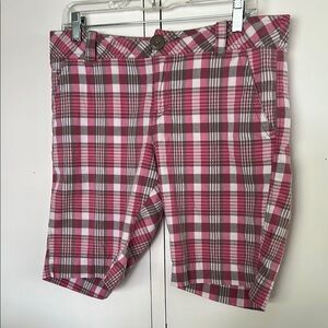 Aeropostale Pink and Brown Bermuda Shorts Casual Style